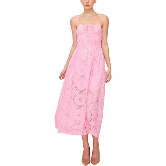 NWT MELLODAY Women's Sleeveless Lightweight Eyelet Maxi Dress - Picture 2 of 7